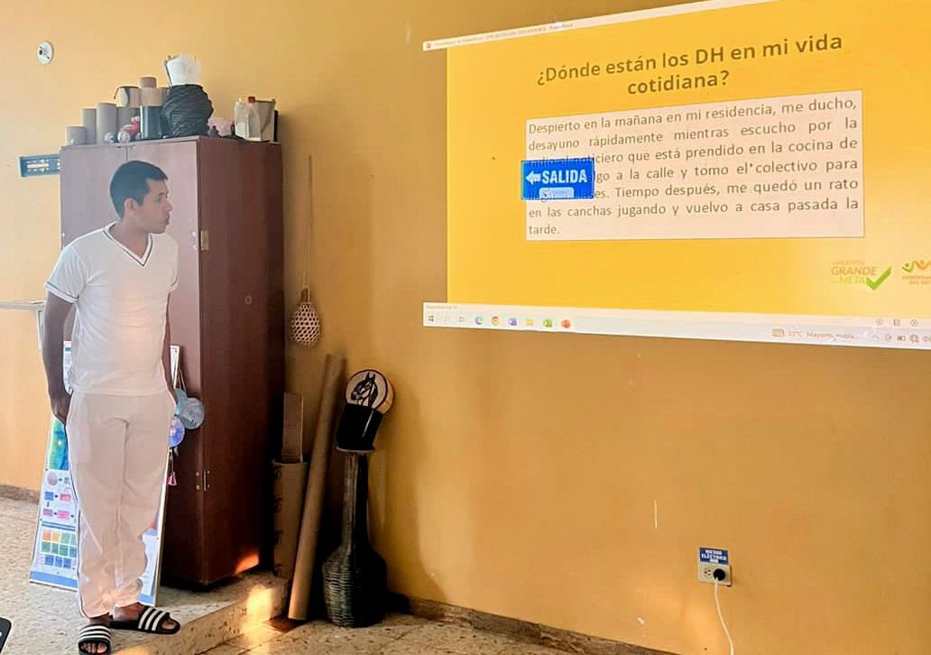 GobMeta's tweet photo. Adelantamos el taller de sensibilización en derechos humanos y construcción de paz con jóvenes en proceso de rehabilitación de sustancias psicoactivas de la Fundación Senderos de Luz en Restrepo. 

Desde la Sec. de DD.HH. seguimos promoviendo una cultura de paz para nuestro Dpto. https://t.co/KYGvn8S4Wy