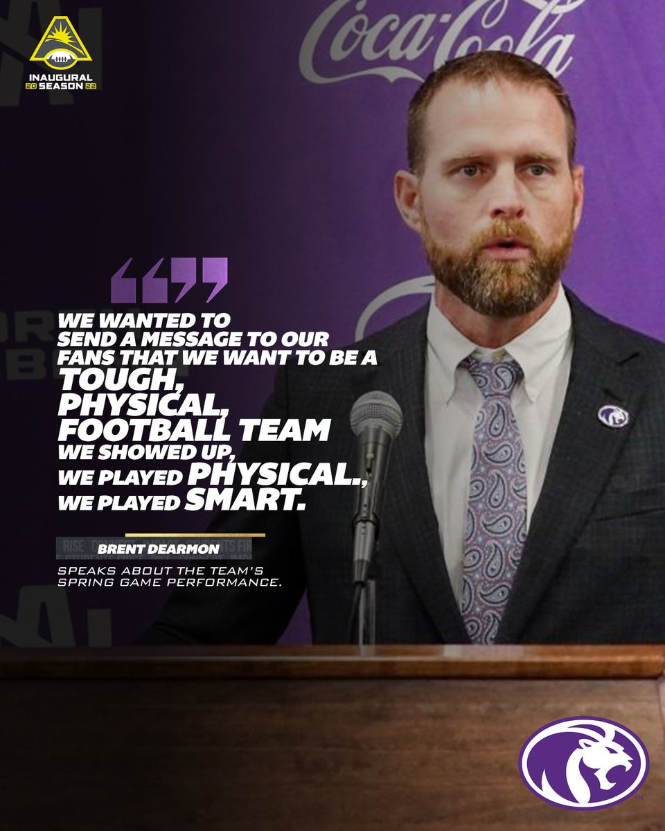 Atlantic Sun Conference (@asunsports) on Twitter photo Message Sent π€
"We wanted to send a message to our fans that we want to be a Tough, Physical football team." - <a href="/UNAFootball/">North Alabama Football</a> Head Coach Brent Dearmon
#ASUNBuilt | <a href="/ASUN_Football/">ASUN Footballπ</a> | #RoarLions π¦ Message Sent π€
"We wanted to send a message to our fans that we want to be a Tough, Physical football team." - <a href="/UNAFootball/">North Alabama Football</a> Head Coach Brent Dearmon
#ASUNBuilt | <a href="/ASUN_Football/">ASUN Footballπ</a> | #RoarLions π¦