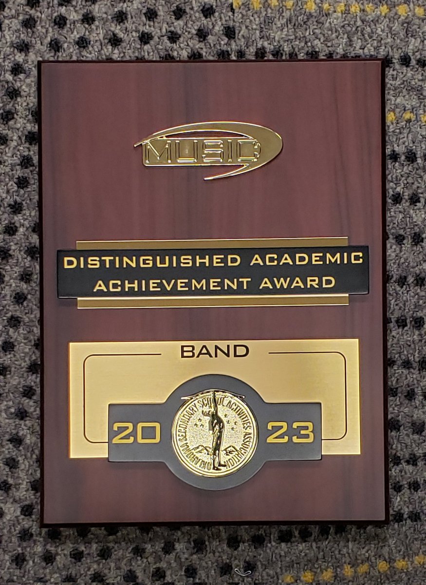MadillBand's tweet photo. For the 5th straight year the High School Band earned the OSSAA Distinguished Academic Achievement Award. This means the high school band has average GPA higher than a 3.5. We are proud of the work our students have done in the classroom.

Way to go band! https://t.co/ptyxFC5nay