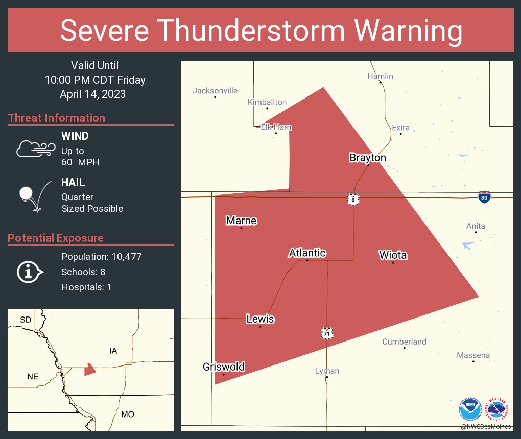 NWS Severe Tstorm on Twitter "Severe Thunderstorm Warning including