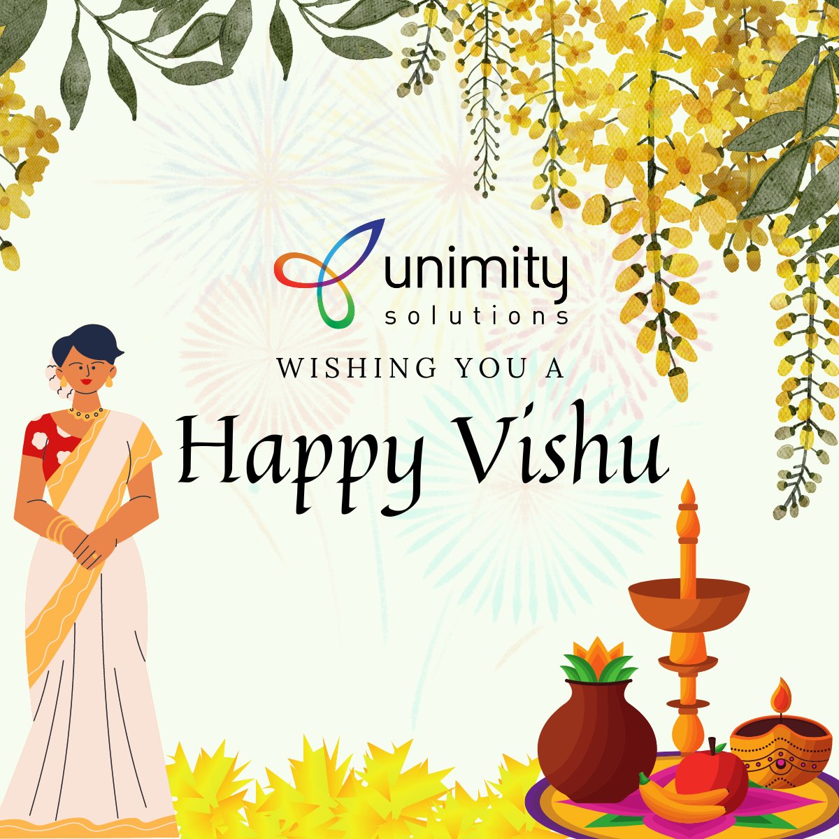 On behalf of team <a href="/unimityindia/">UniMity Solutions</a>, we extend our heartfelt wishes to everyone celebrating Vishu. May this festival bring you joy, happiness, and prosperity. Let's take this opportunity to embrace new beginnings and cherish the blessings of life. Happy Vishu! #HappyVishu
