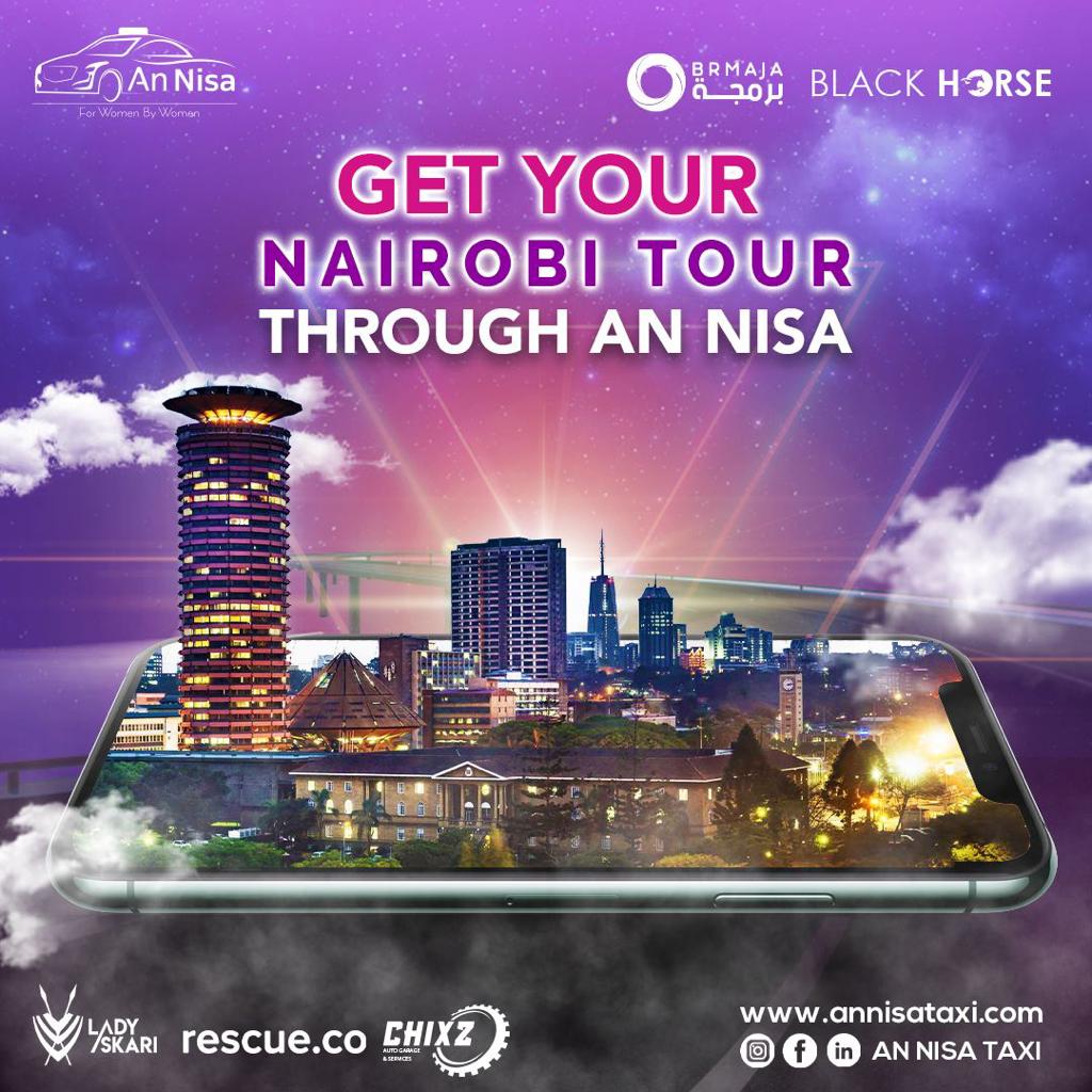 AnNisataxi's tweet photo. #Annisa is here to take you on a tour around Nairobi. Make sure you enjoy your safe journey with us.
 For more inquiries call us on +254202448144​
 Download the app now:​
 For drivers: https://t.co/qVVqRhqd5V​
 For passengers: https://t.co/p0eRReYO2M​
#Safety #Women #ridesharing https://t.co/RuayFcgj5S
