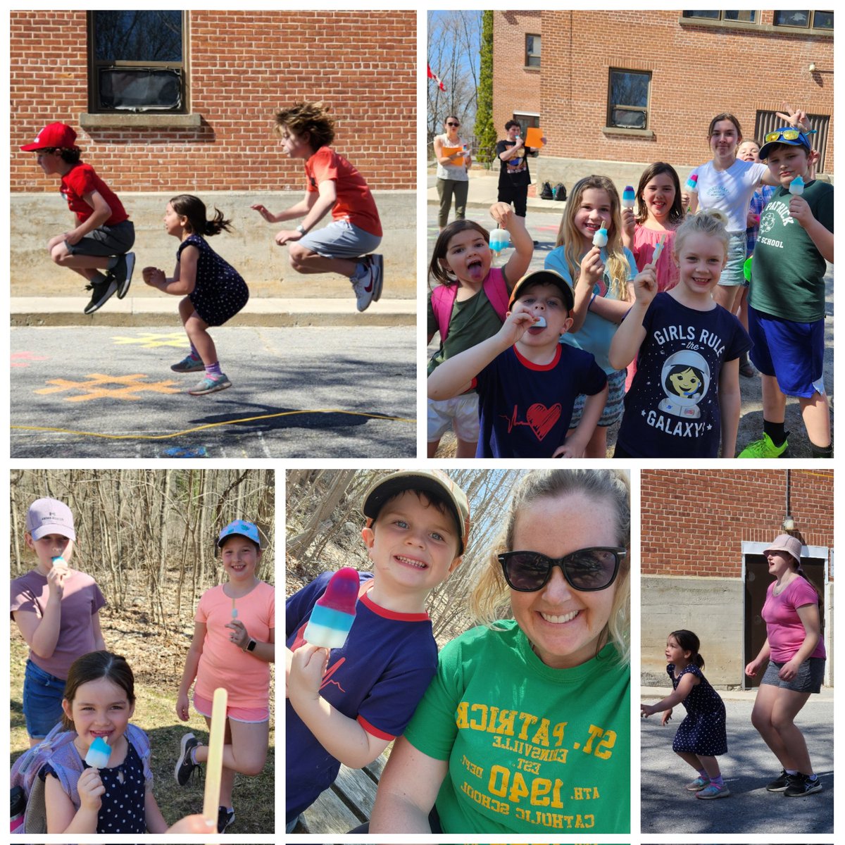MrsHodgson22's tweet image. Popsicle challenge today :) During any recess, students earned popsicle sticks for each lap they completed, and at the end of the day, they could cash them in for a real popsicle! Best way to end the week, with something cold and jump rope! @alcdsb_stpe #crosscountrytraining