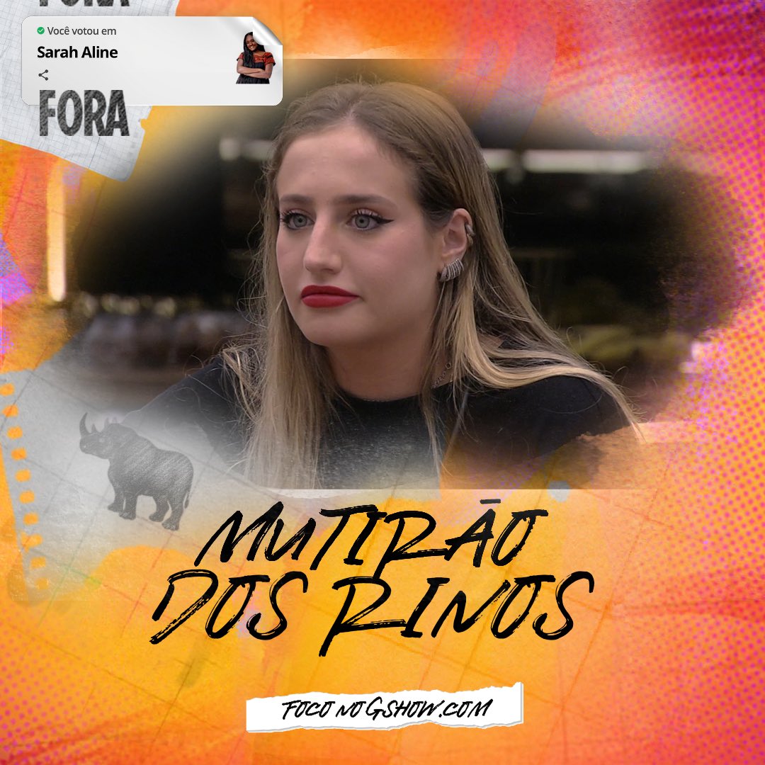 BrunaGriphaoo's tweet photo. 🦏 MUTIRÃO RINOS 🦏

👉🏼 A CADA 10 VOTOS, COMENTE UM EMOJI OU UMA LETRA AQUI 

🎯 META: 10 MIL RESPOSTAS.

⏰ ENCERRA À 1H.

🚨 O VOTO é pra ELIMINAR, então VOTEM no SARAH ALINE!

📲  https://t.co/SToJNVFwvD

#ForaSarah #FicaBruna https://t.co/HuwzMpDUrR