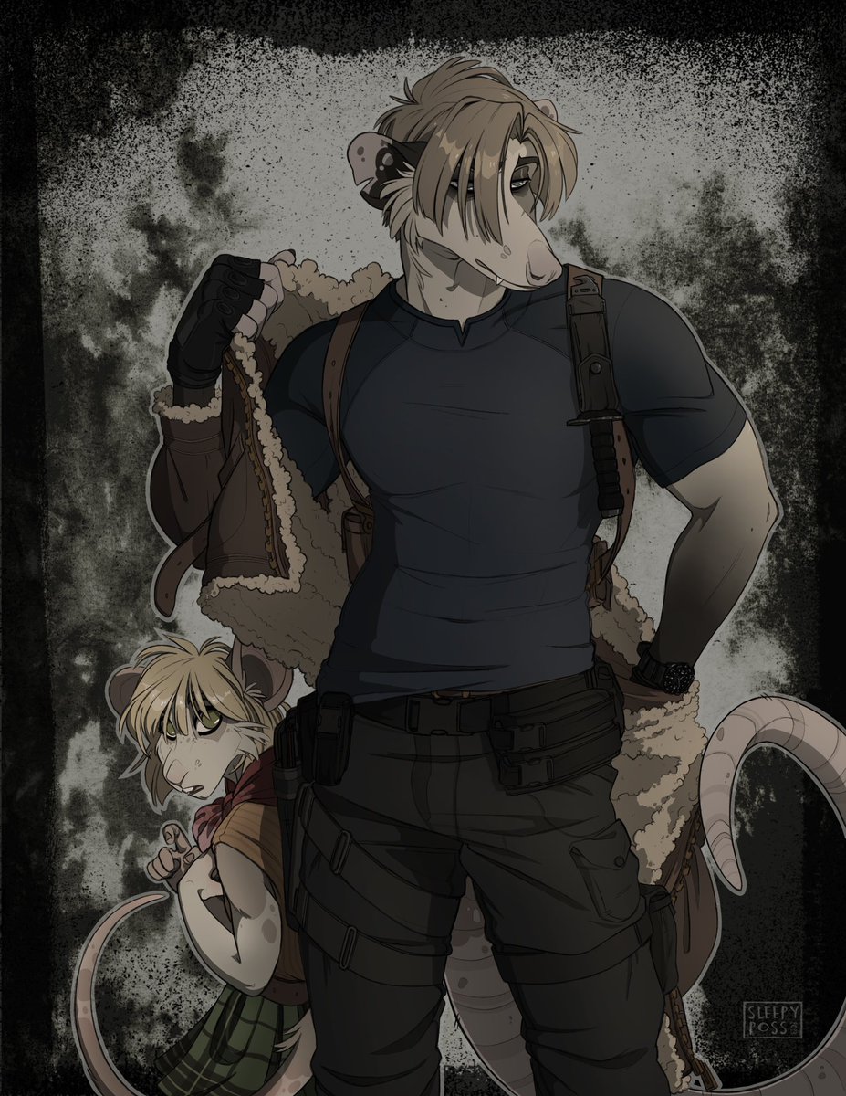 sleepy_poss's tweet photo. resident evil 4 but make it furry https://t.co/ZmyZBdMUQw