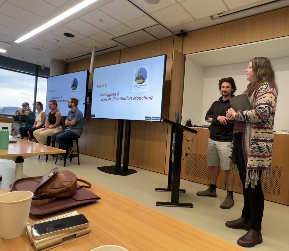 ANZSCSMM (@anzscsmm) on Twitter photo Onto our third workshop topic this morning learning all about species distribution modelling & biologging techniques with student talks from <a href="/afhender/">Angus Henderson</a>, <a href="/sarahmccullochh/">Sarah McCulloch</a> and <a href="/ValeriaSerafi18/">Valeria Serafini</a>, followed by an amazing discussion panel with <a href="/DavoBGreen/">David Green</a> and Ashley. Onto our third workshop topic this morning learning all about species distribution modelling & biologging techniques with student talks from <a href="/afhender/">Angus Henderson</a>, <a href="/sarahmccullochh/">Sarah McCulloch</a> and <a href="/ValeriaSerafi18/">Valeria Serafini</a>, followed by an amazing discussion panel with <a href="/DavoBGreen/">David Green</a> and Ashley.