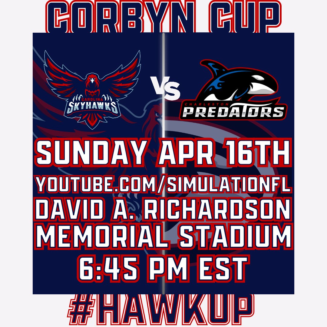 Join the #SkyGang for Round 2 of S20's Corbyn Cup. We stomped the <a href="/CHS_Predators/">Charleston Predators</a> last time out in week 2 because of course we did. Because as we all know, #NoOneOutPizzasTheHawks. #HawkUp #WeWantTheSmoke