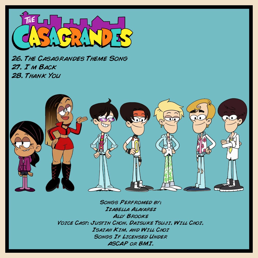 Inside The Music of #TheLoudHouse, #TheReallyLoudHouse, and #TheCasagrandes Digital Booklet (Part 2)

(@IzabellaAlvarez, @AllyBrooke, @dibenedettolexi, @TheAllanTwins, @LexiJanicek)

@Nickelodeon 

#Nickelodeon #Soundtrack #Tracklist