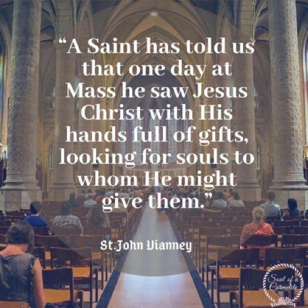 The generosity and enormity of the love of Jesus surpasses & defies comprehension or explanation

#HolyMass #gifts #JesusChrist #handsfull #saintquotes #SaintJohnVianney #CatholicTwitter