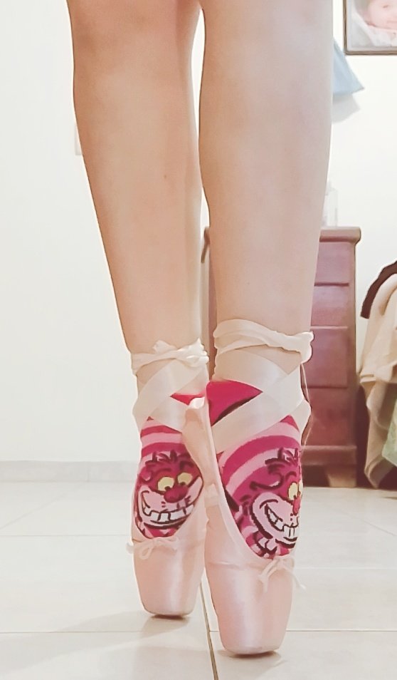 Love my shoes, love my socks / Amo mis zapatos, amo mis calcetines #gatorison #Cheshire #cat #puntas #Ballet #ALICE