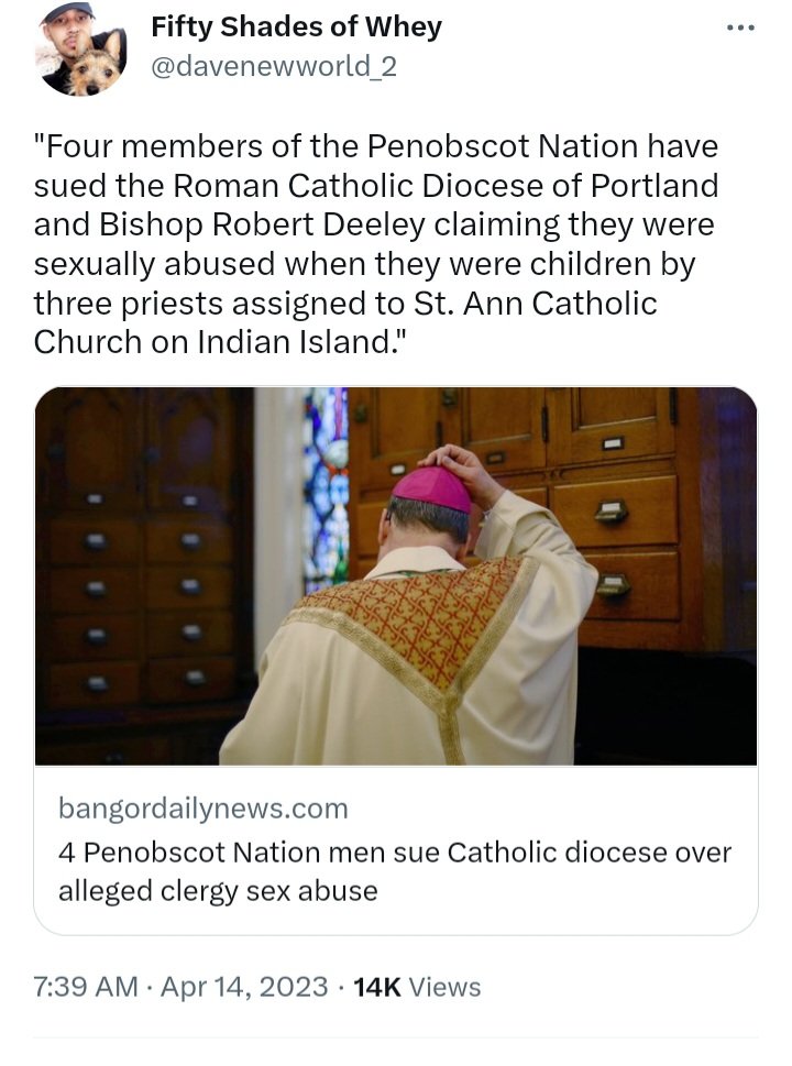 At this point,  feels like it should be a crime too take your child to p a church.  Appears to be a haven for pedophiles/SA 

#churchabuse #grooomers #emptythepews #clergyabuse #notadragqueen