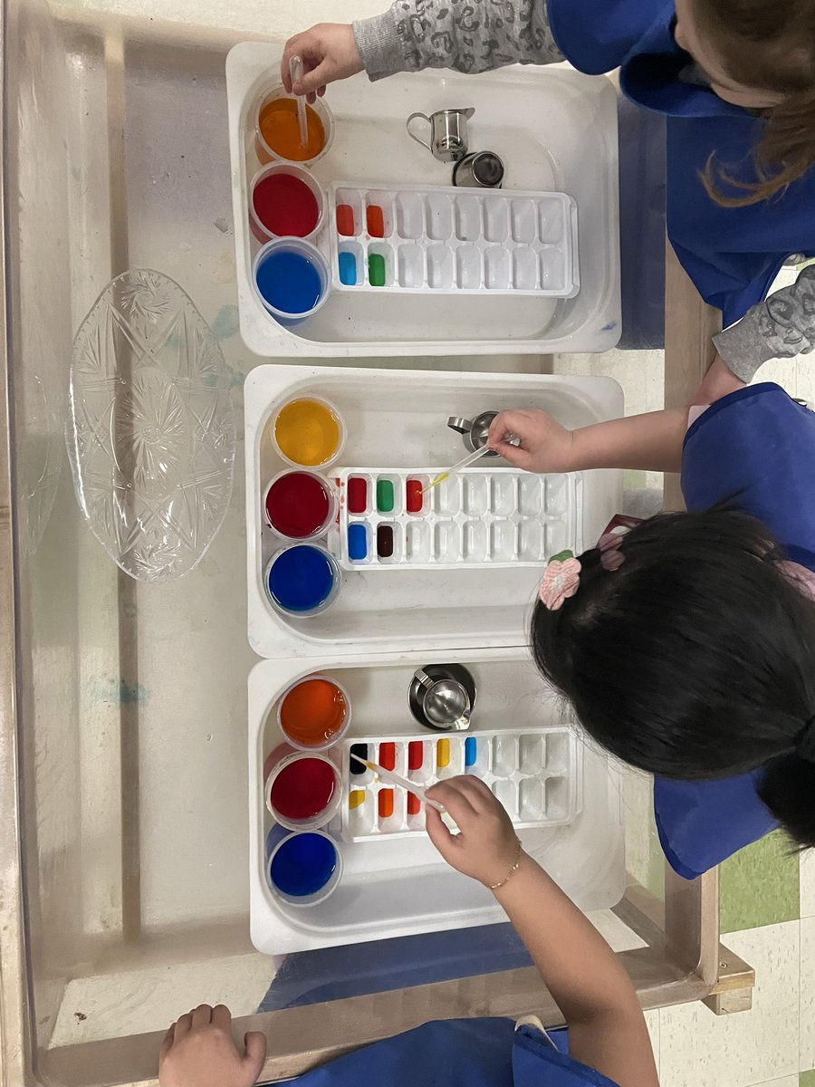 MrsVachonRECE's tweet photo. More experimenting with colour mixing! https://t.co/mvMAfYbnDF