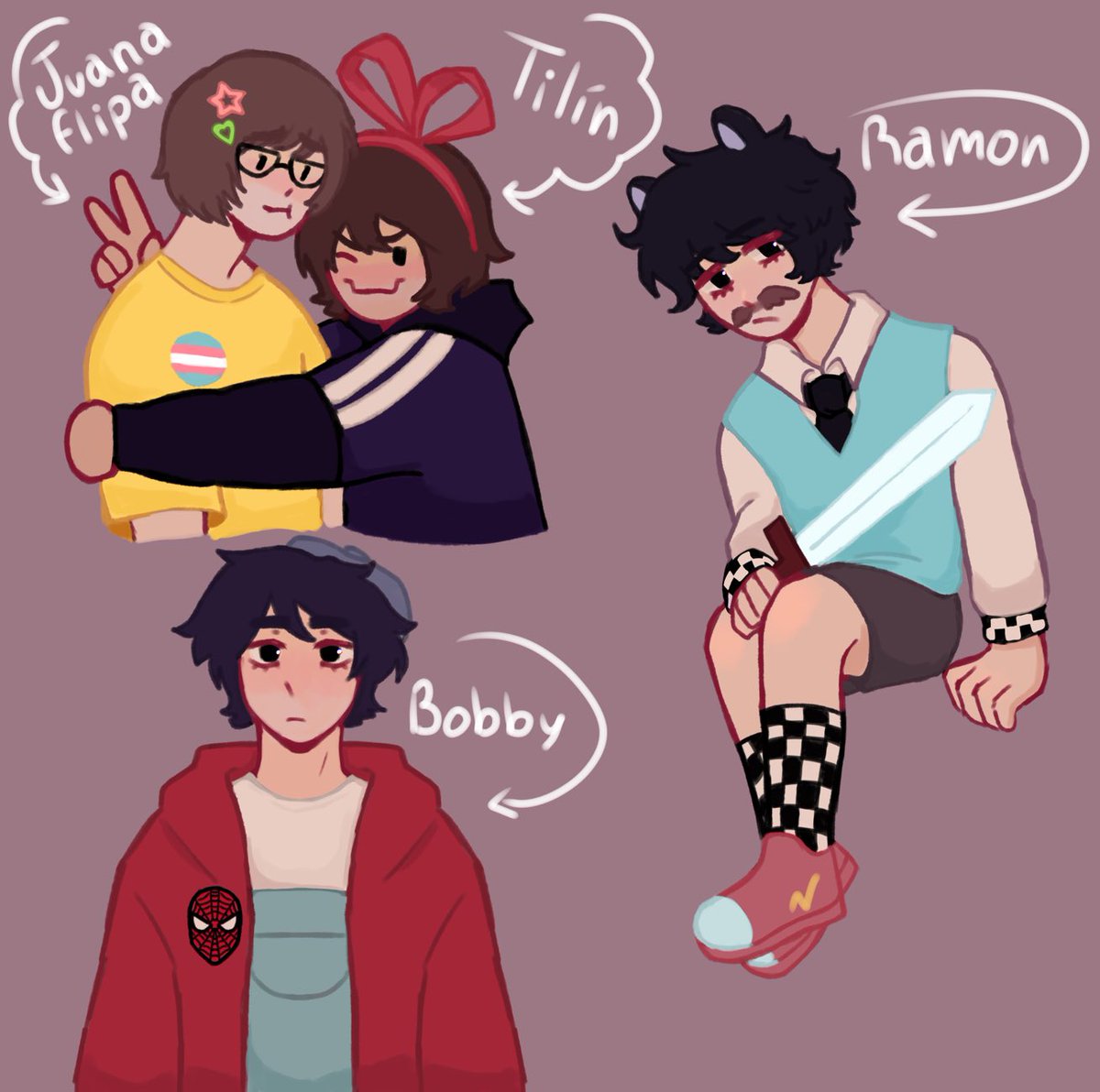 x0_qtz's tweet photo. algo tarde pero estos son mis diseños de los huevos del qsmp en versión humana :p      #QSMPfanart #tilín #eggsqsmp https://t.co/FZ0kiKVHkm