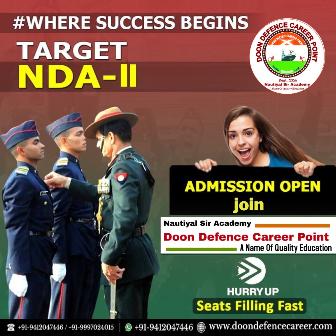 DoonDefenceCP's tweet photo. Admission Open Hurry up! Limited Seats Available. For Admission Inquiry: ► +91-941-204-7446► +91-999-702-4015  Best NDA Coaching  कोचिंग लेने में असमर्थ विद्यार्थी के लिए Special Whatsapp Group By Doon Defence Career Point, Dehradun 👍👍👍 https://t.co/spIC9gaV9r