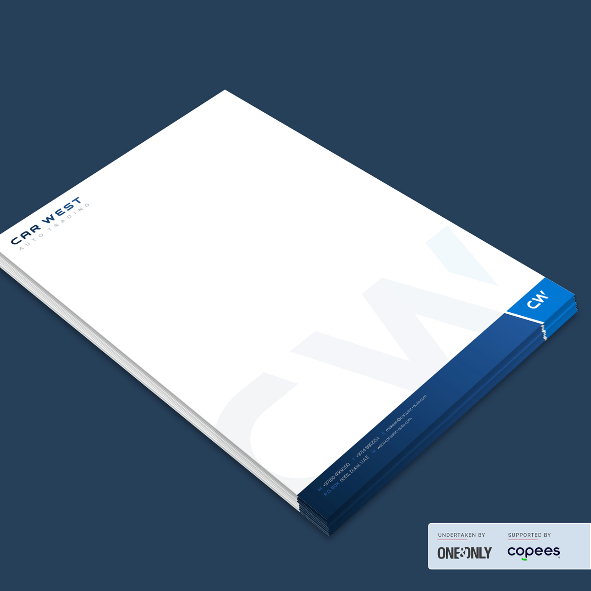 copees_design's tweet photo. Check out our latest work for Car West! We designed stunning stationery to match their premium brand. #CarWest #LuxuryAuto #DubaiAutoIndustry #StationeryDesign #PremiumBranding #UIUXDesign #BrandStrategy #Branding #VisualIdentity #DesignAgency #CopeesDesign #SyedShahab https://t.co/4Aja5naUNL