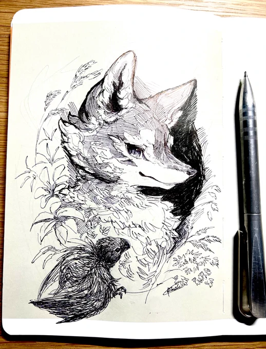 例のノートに自由に描く #RadysSketchbook #nuuna 
