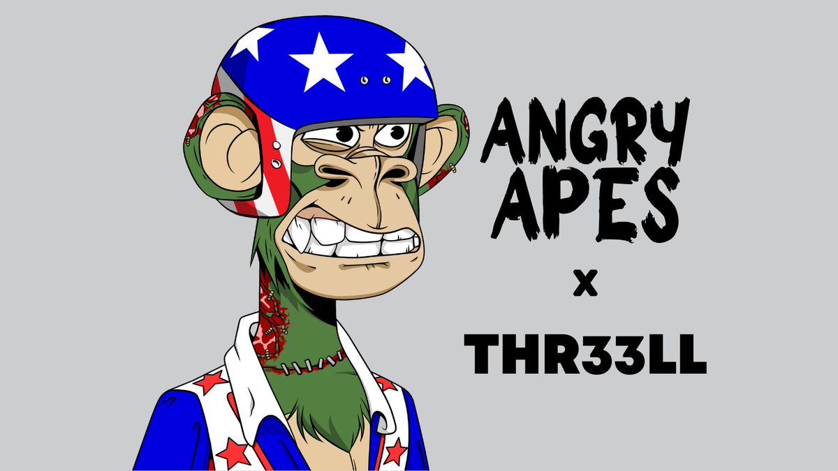 Learnedt_'s tweet photo. Angry Apes Int'l. signed a collaboration with @THR33LLmusic, a trio of bored ape music artists who produced the songs “@BoredApeYC Saved Our Lives” and the rage track “Bored to Death” which is embedded on each Angry Apes International music &amp; PFP NFTs on the ETH blockchain. https://t.co/BgWuqroJ0L