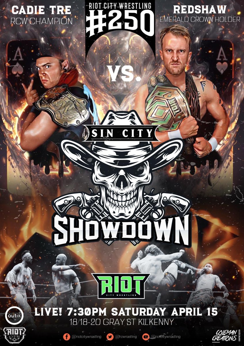 andersonrcw's tweet photo. Hey #Adelaide, we’re back at RCW HQ tonight for #RCW250 Sin City Showdown!
Front row is SOLD OUT, last remaining tix here: https://t.co/9tV6K2e1Aa https://t.co/C1YX7WRRkz