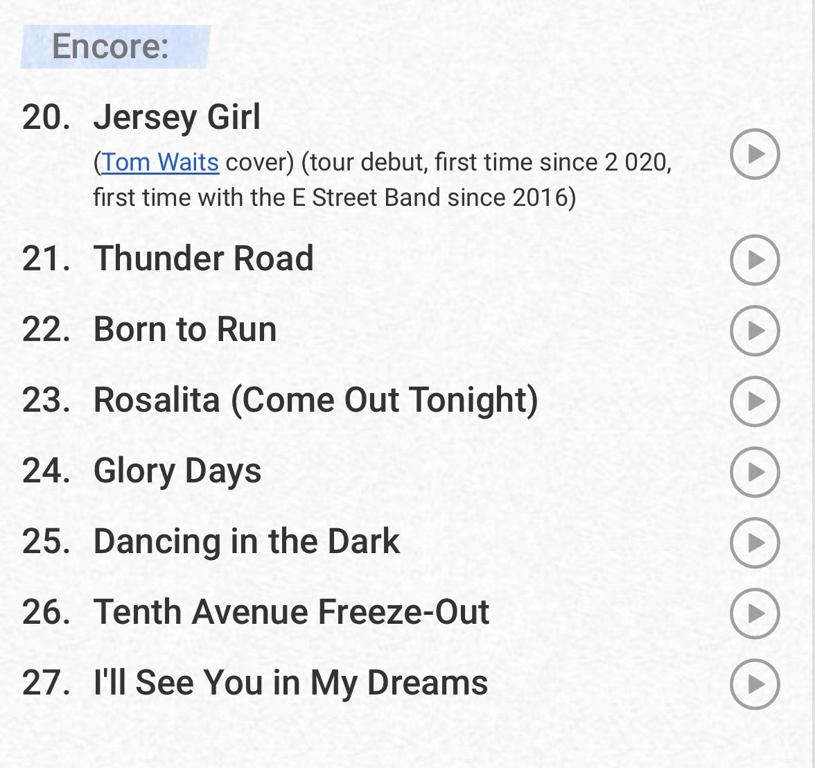 PicsBruce's tweet photo. April 14, 2023
Prudential Center, Newark, NJ, USA
What a night. Local Hero premiered, Bruce pulled a girl onstage, had a shot and Jersey girl was played. ♥️
Tonight we all wished to be a Jersey girl. https://t.co/LqCzjCLhZh