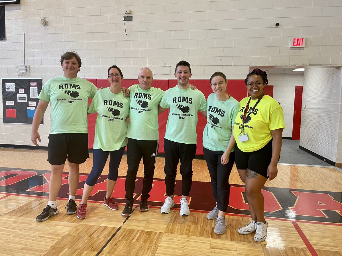 MrsPotterack's tweet photo. A special thank you to our two staff Gatorball teams: Team Minty Fresh and Team Fresh As a Daisy! Some AMAZING educators pictured! @HenshawROMS @mrsbockhausenro @weir7_8science https://t.co/48qnVR54aG