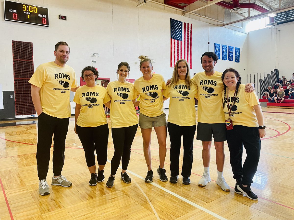 MrsPotterack's tweet photo. A special thank you to our two staff Gatorball teams: Team Minty Fresh and Team Fresh As a Daisy! Some AMAZING educators pictured! @HenshawROMS @mrsbockhausenro @weir7_8science https://t.co/48qnVR54aG