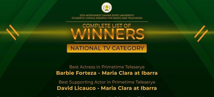 DavidTroopsOFC's tweet photo. Congratulations @davidlicauco for winning the "Best Supporting Actor in Primetime Teleserye" Award at the 12th Northwest Samar State University Students Choice Awards for Radio and Television, together with  @dealwithBARBIE for Best Actress!

Congrats Team Filay!

#DavidLicauco https://t.co/wiakQe5kzL