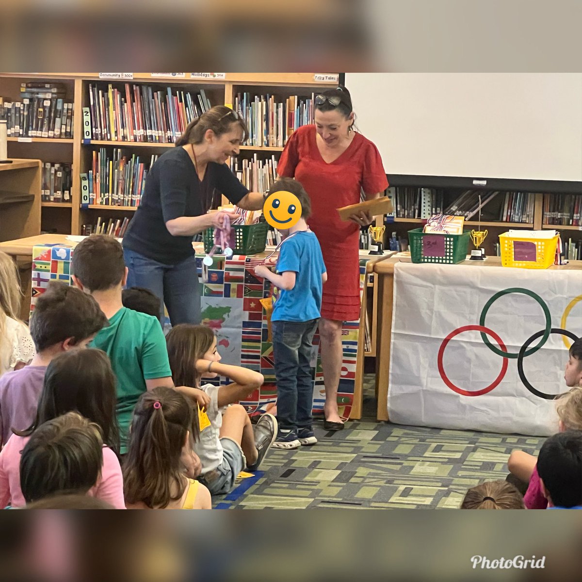 APSLitLounge's tweet photo. The Reading Olympics Celebration at Thompson! 🎉 Students were presented with medals and envelopes of surprises to celebrate their total minutes read at home and their amazing reading progress this year. Students were buzzing with excitement! 💪🏼🤩 https://t.co/sNqTIWuDJm