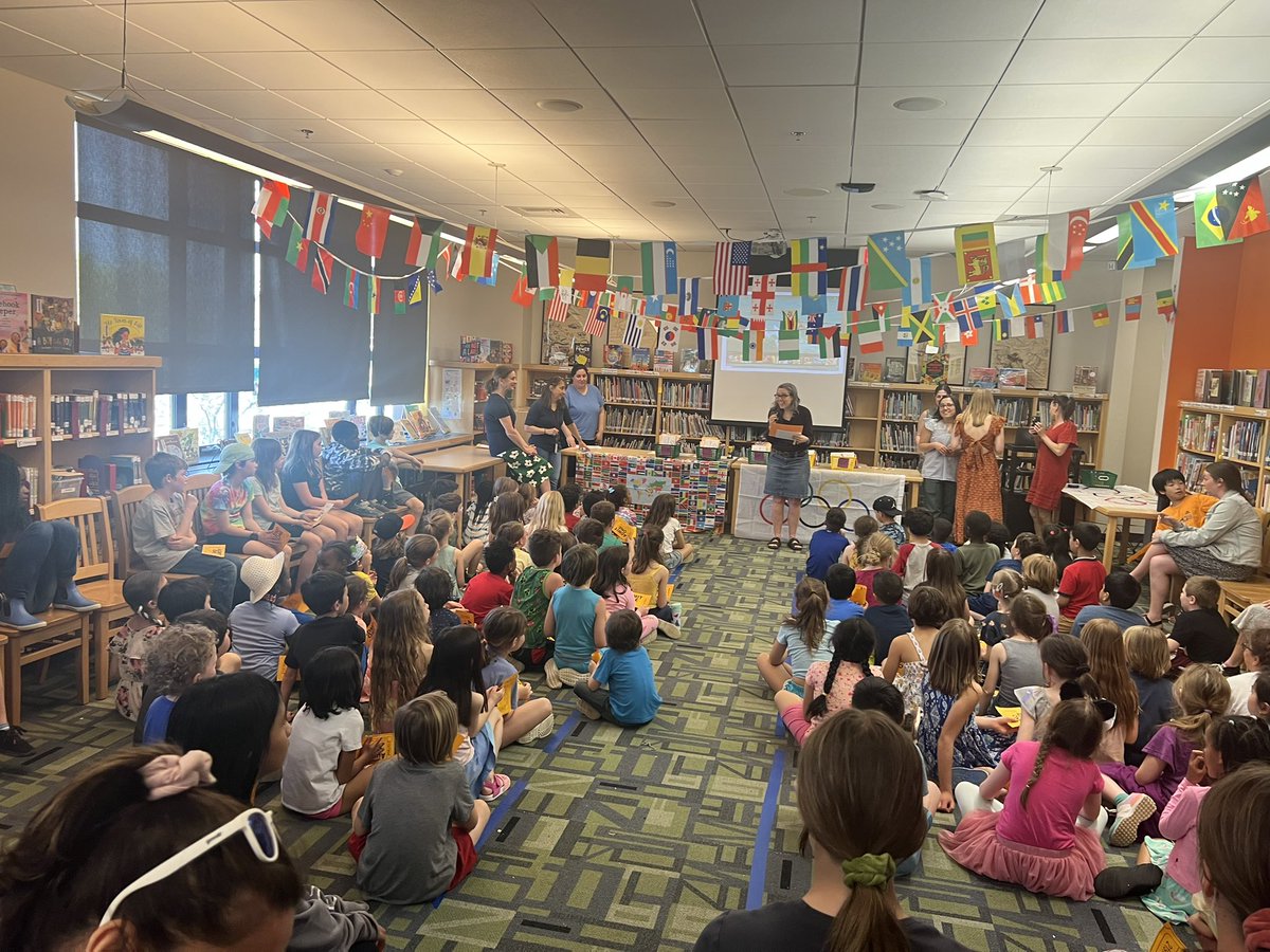 APSLitLounge's tweet photo. The Reading Olympics Celebration at Thompson! 🎉 Students were presented with medals and envelopes of surprises to celebrate their total minutes read at home and their amazing reading progress this year. Students were buzzing with excitement! 💪🏼🤩 https://t.co/sNqTIWuDJm