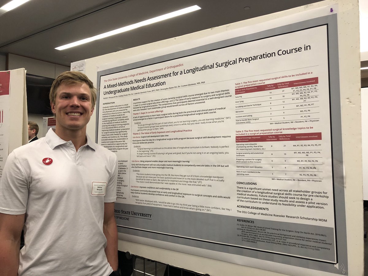 Congrats and great work! Have to add your poster as well @MD_Marquardt1. Next up 🏊🚵🏻‍♂️🏃‍♂️ triathlon training. @carmen_quatman @OhioStateMed @princetonalumni