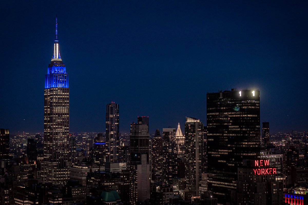 What’s that on the New York City skyline this evening? 👀
 
We turned the Empire State Building blue and white in honor of #NYCTartanWeek 🏴󠁧󠁢󠁳󠁣󠁴󠁿
 
Good night New York, we’ll see you at the #NYCTartanDayParade tomorrow!