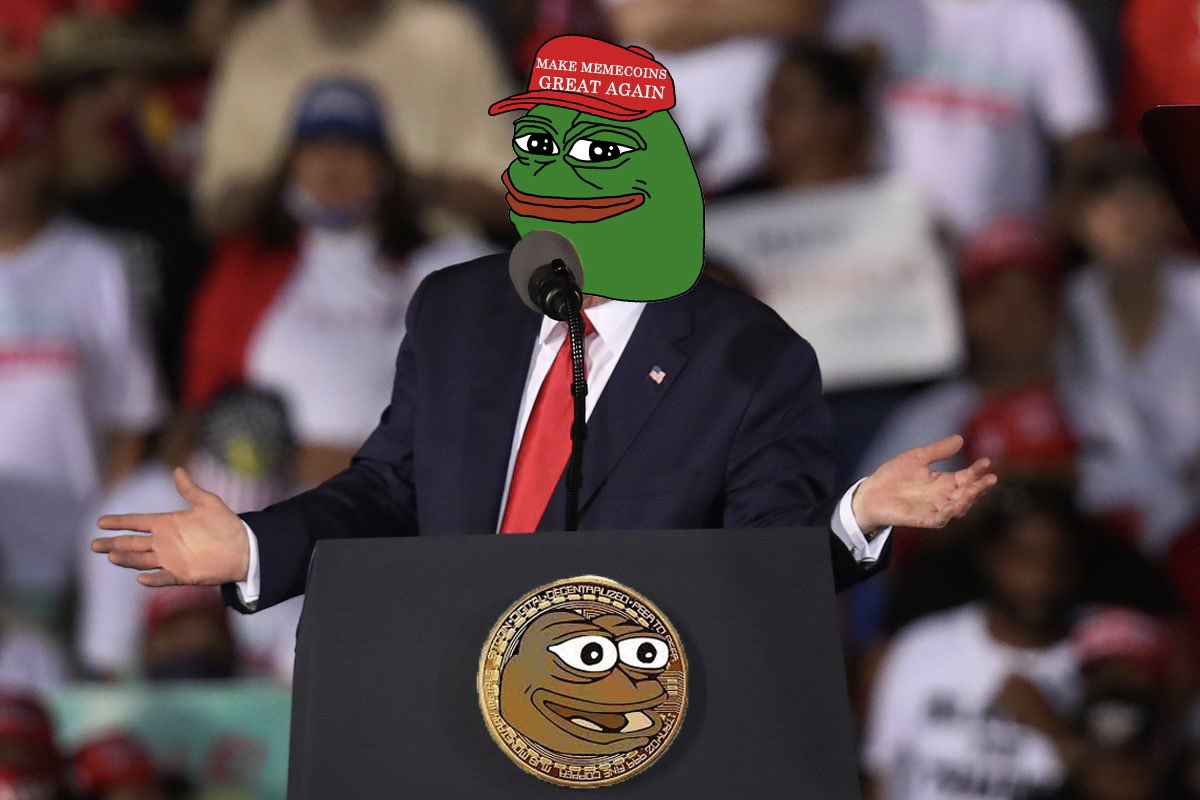 pepecoineth's tweet photo. Memecoins have lost the plot. 

ElonAIBotInu is not a meme. 

The third removed cousin of Elon’s dead dog from 2007 is not a meme. 

$PEPE is a meme. The worlds most recognizable meme. And he’s here to make memecoins great again. #MMGA https://t.co/JANlzVXQFn