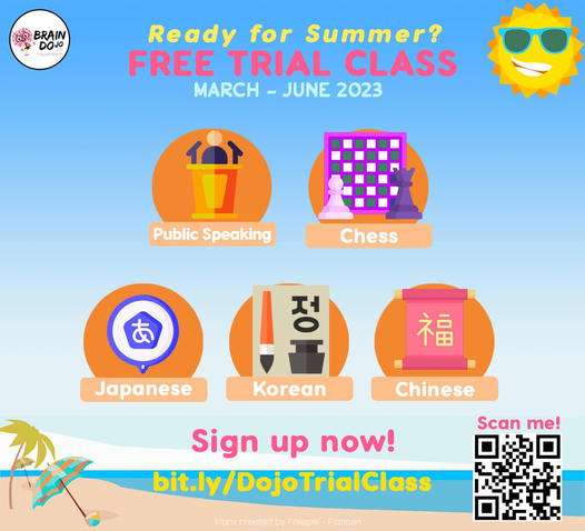 braindojotutor's tweet photo. Summer's is here! 📷📷
Hop on to an adventure-filled summer and have fun learning.
Sign up for a FREE trial class now!
Register at https://t.co/00FzjN8aOf https://t.co/wD1ulh7Xv4
