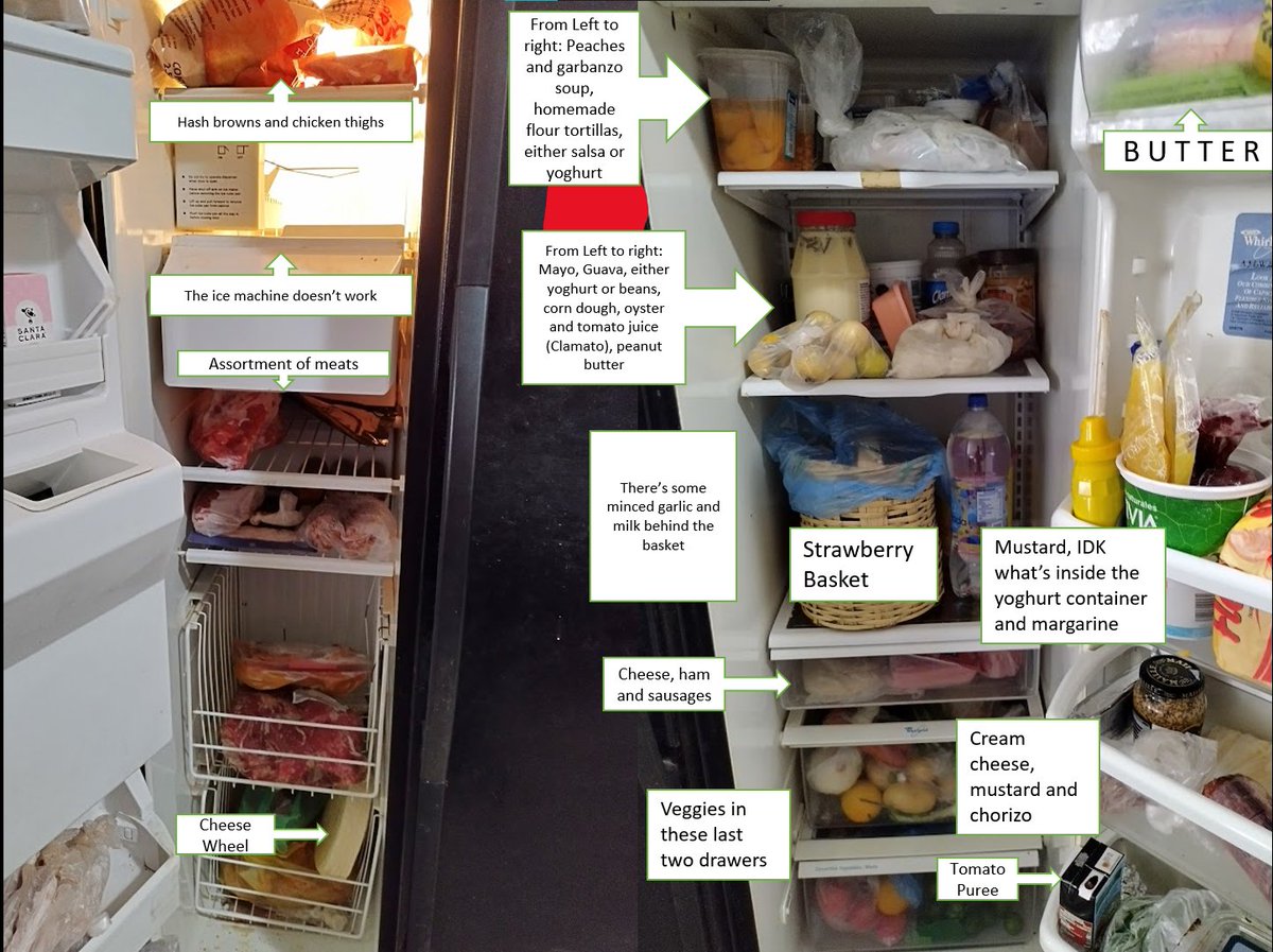 DatBoyDio's tweet image. This fridge is really old, but it gets the job done.
I don't know why my mom bought an entire basket of strawberries, she doesn't even eat them that often.
#holofridge