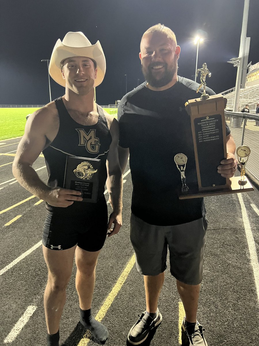 What. A. Night! Boys take the first Madison County championship in school history while winning 8 of the 16 events! Girls come in 3rd overall! Beyond blessed to have an amazing group of athletes! #WeAreMG #Rolled