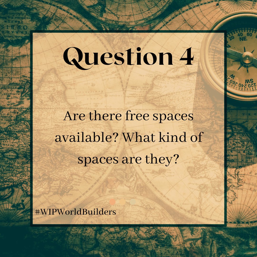 WIP_WB's tweet photo. Are there free spaces available (like parks, squares, etc.) What kind of spaces are they? #WIPWorldBuilders https://t.co/n6Yica9mca