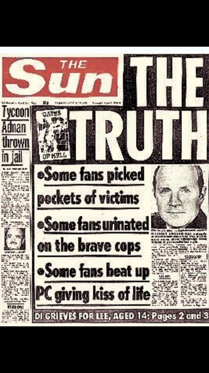 MirabelTweets1's tweet photo. Today is the anniversary of Hillsborough. This is how the rag that is The Sun produced one of the worst front pages in journalism under the far right watchful eye of @kelvmackenzie 

If you still buy this grotesque paper with its daily bigotry - stop 

#LFC #YNWA #JFT97 https://t.co/KukZBwkltA
