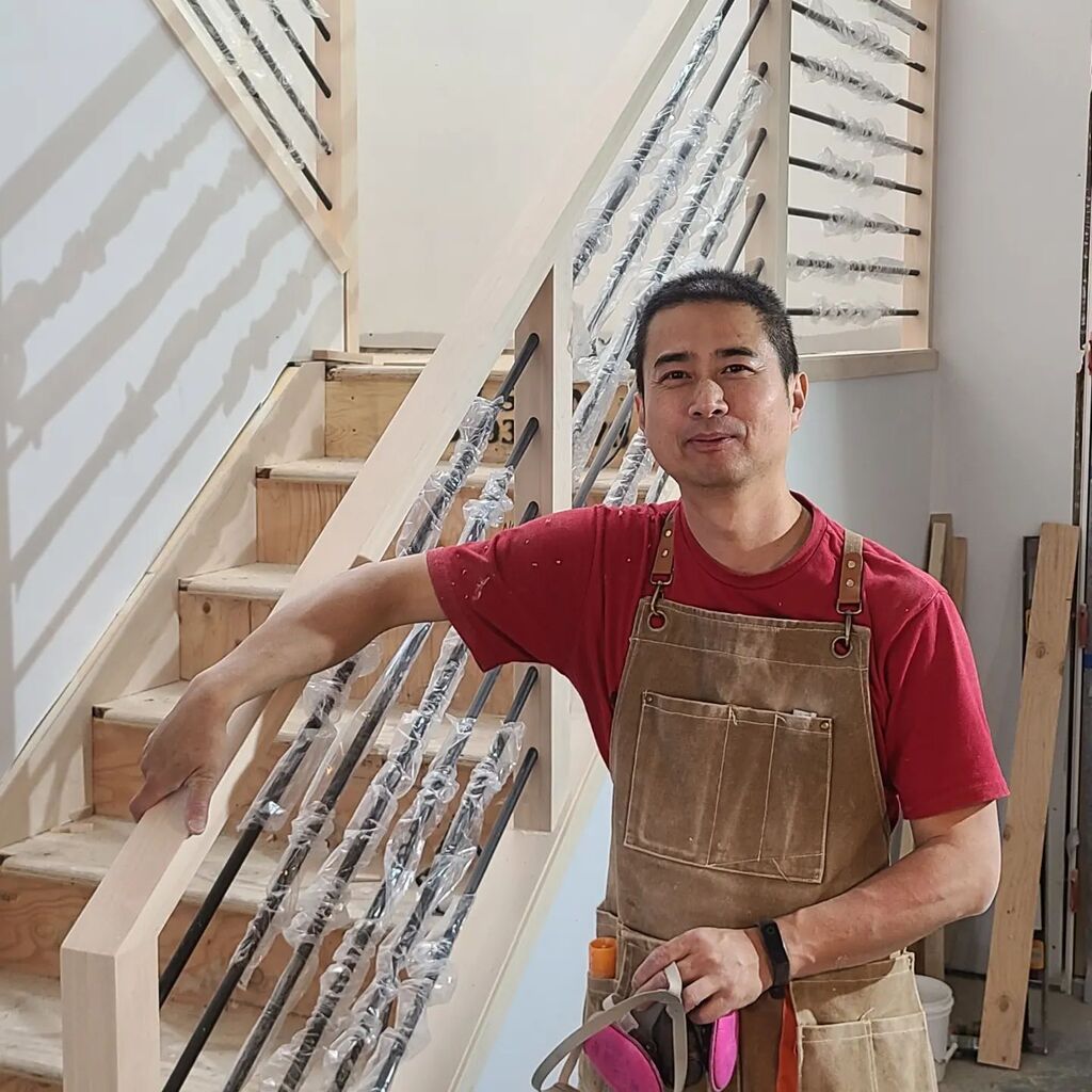 MichaelBDesign's tweet image. Stair rail installation being done by Seraph, great attention to detail, these stairs are going to look 🔥 instagr.am/p/CrC7zzBOslj/