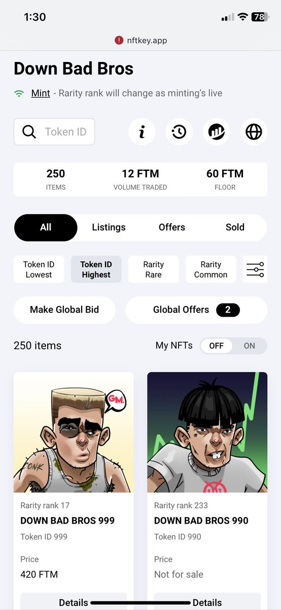 Officially 25% minted 🥰😎📉
Thank you my bros and bro-ettes

👇🏻👇🏻👇🏻👇🏻👇🏻👇🏻👇🏻👇🏻👇🏻
downbadbros.club