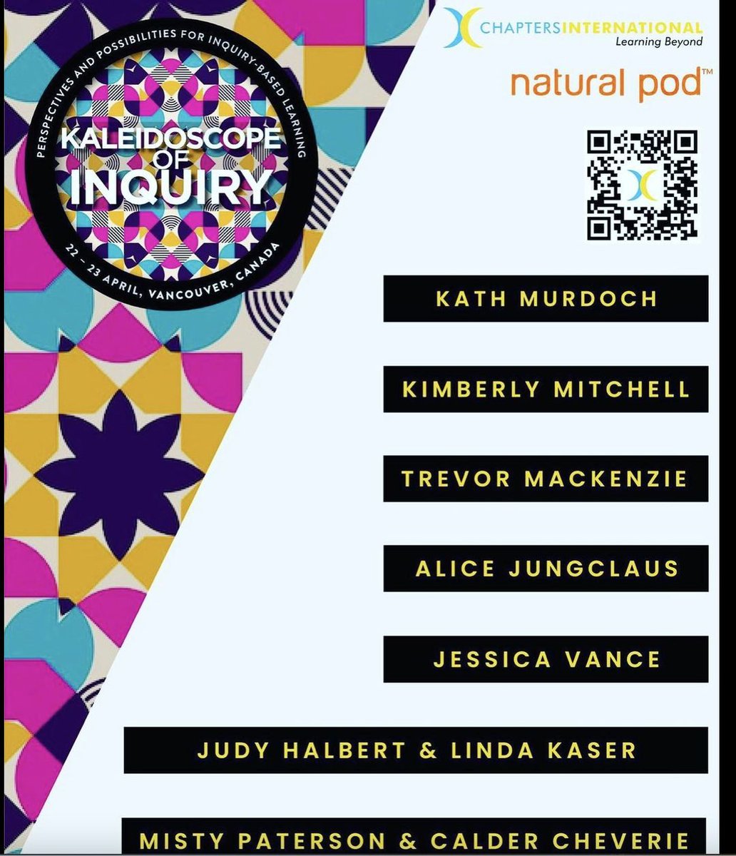 This time next week! #kaleidoscopeofinquiry will be in full swing in Vancouver (give or take weird time differences that do my head in).  SO looking forward to spending time with some of the world's best inquiry educators!  @ChaptersInt