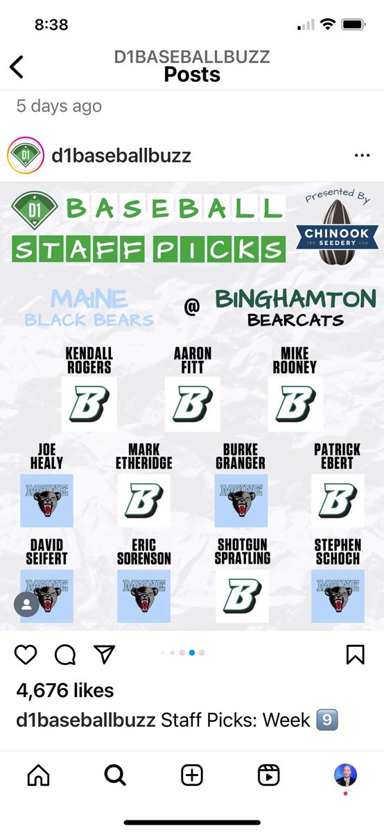 Mike_Rooney's tweet photo. We’re good @BinghamtonBASE… long way to go in this series.
#WinPitches
#ScariestCatIsABearcat
@d1baseball https://t.co/fTlB0cC7Cv