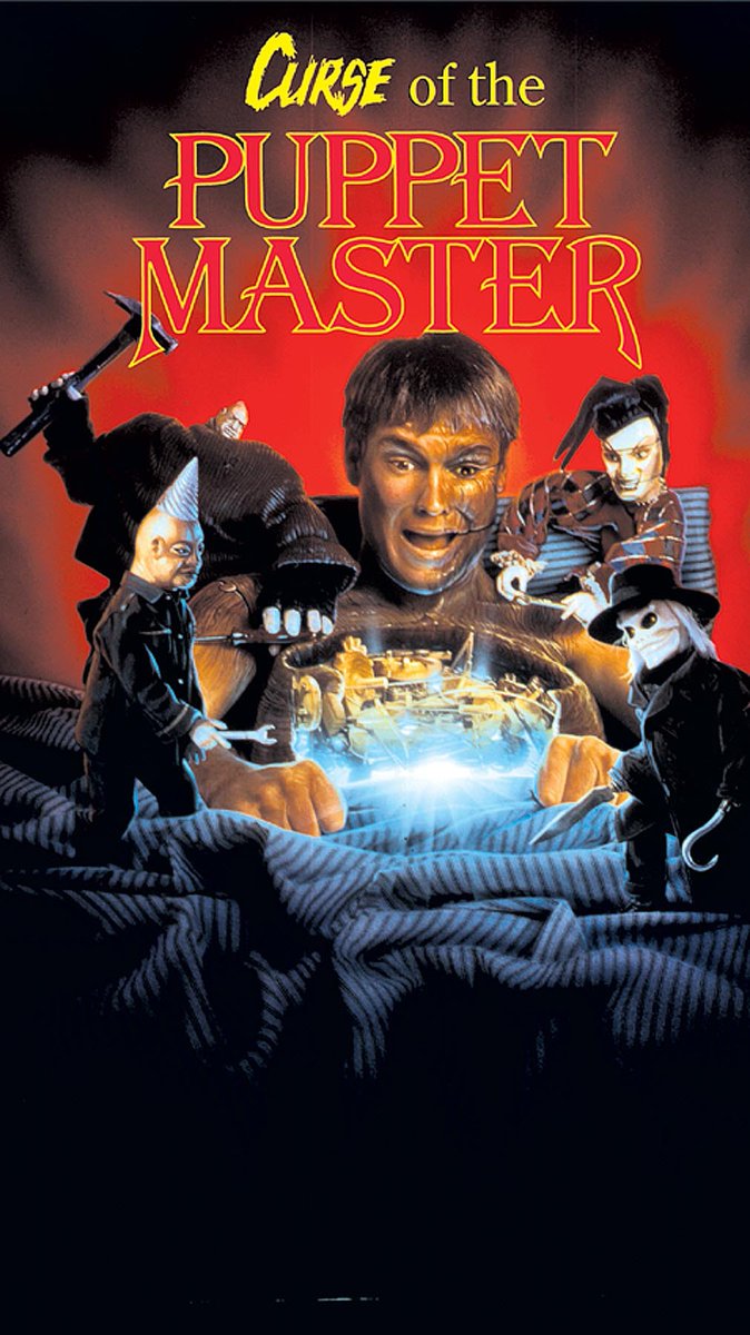 KatSlashum's tweet photo. Final Chapter my butt. Im glad it's not though. Next up Curse of the Puppet Master. I'm quivering with anticipation meow
#puppetmaster #fullmoonfeatures
#curseofthepuppetmaster
#horror #marathon #comedy https://t.co/1LHBRnK6cI