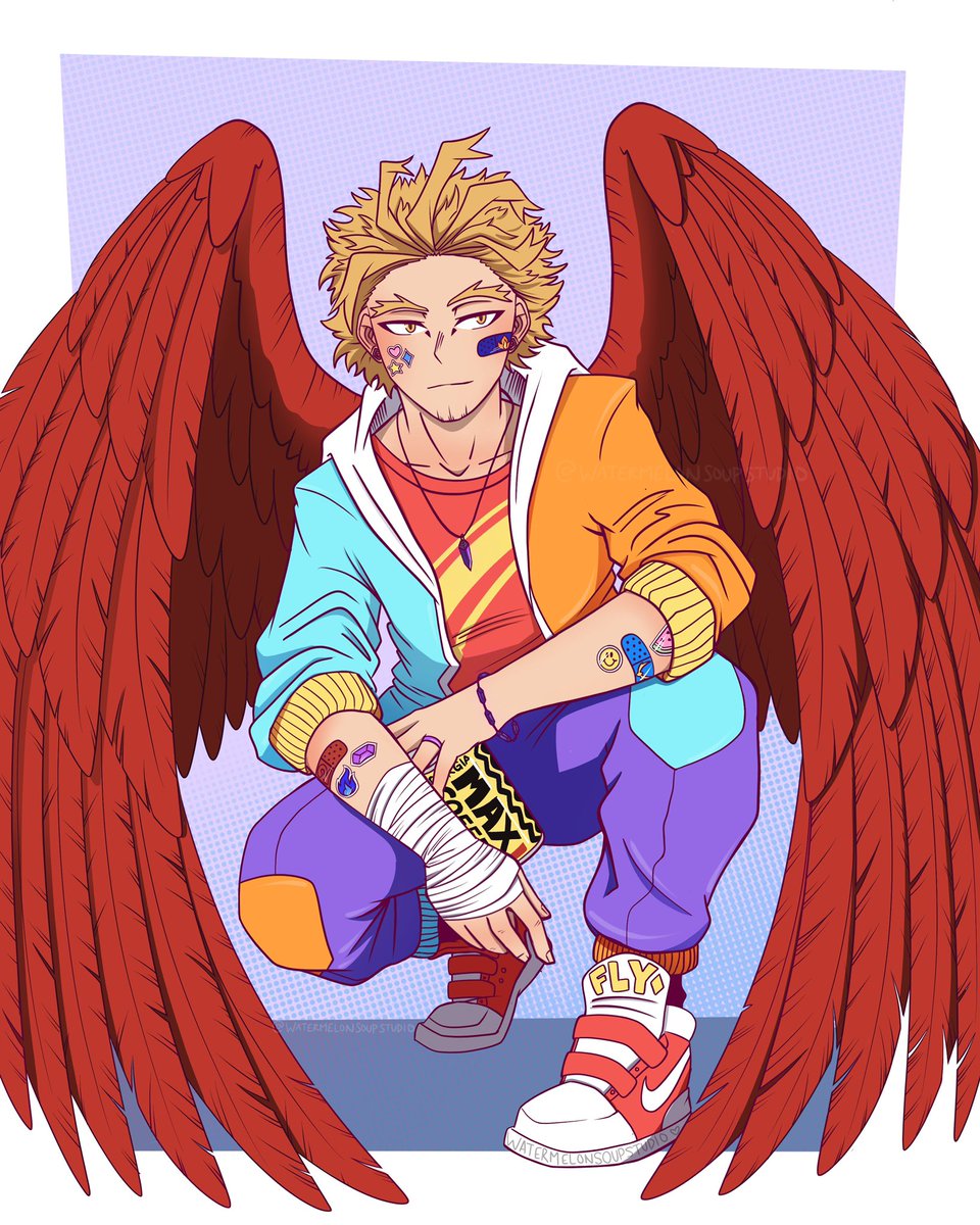 WatermelonSoup's tweet photo. Forever grateful for you guys (and forever haunted by my creepy first attempt at celebrating 5k on photo app lmao). OG below:
#Hawks #KeigoTakami #takamikeigo #bnha #mha #myheroacademia #bokunoheroacademia #proherohawks #僕のヒーローアカデミア #ヒロアカ #ヒロアカファンアート https://t.co/n55Kl9jpjz