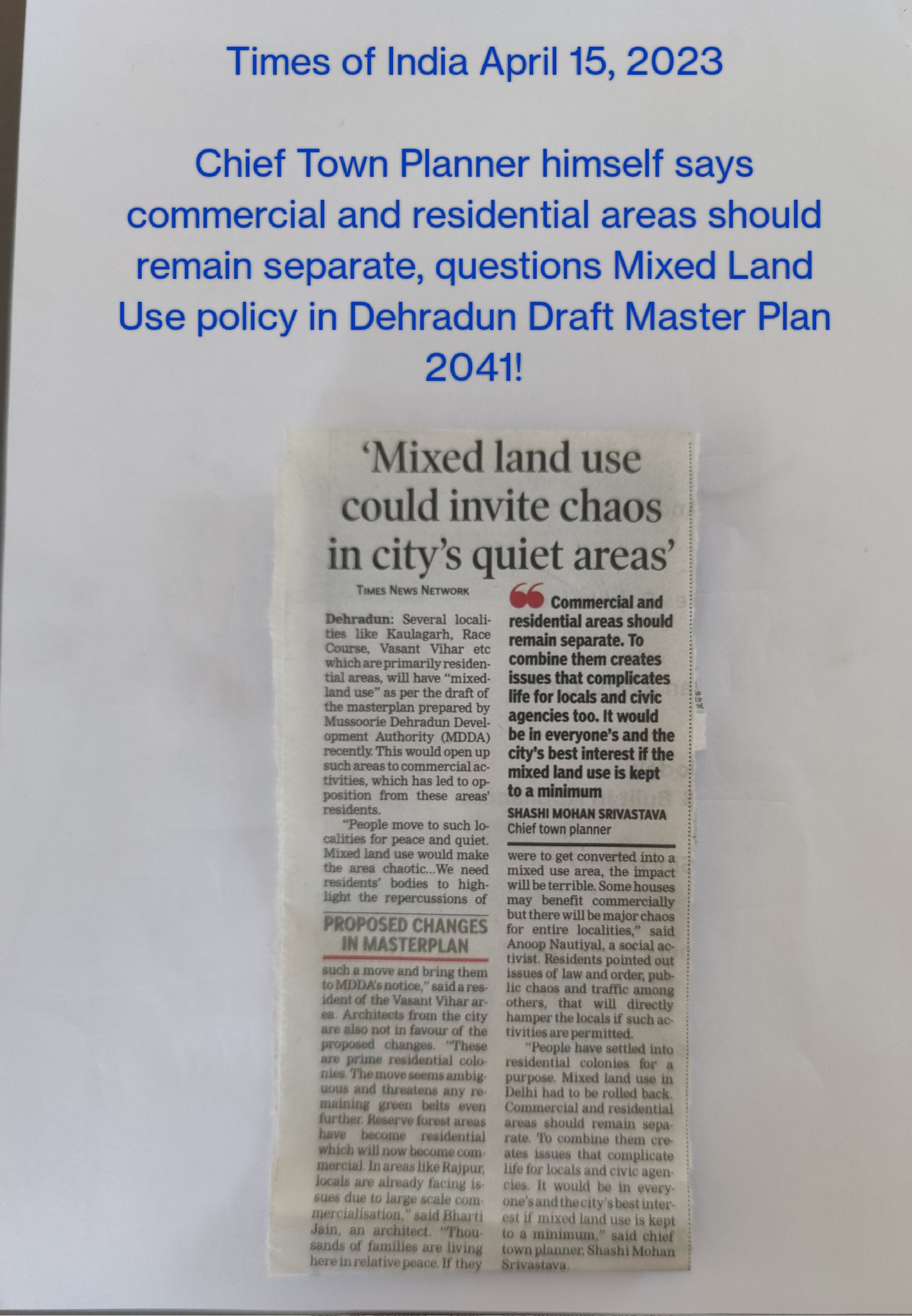 Anoop Nautiyal On Twitter MDDA Dehradun Draft Master Plan 2041 Is mixed-use-land-dowd-properties