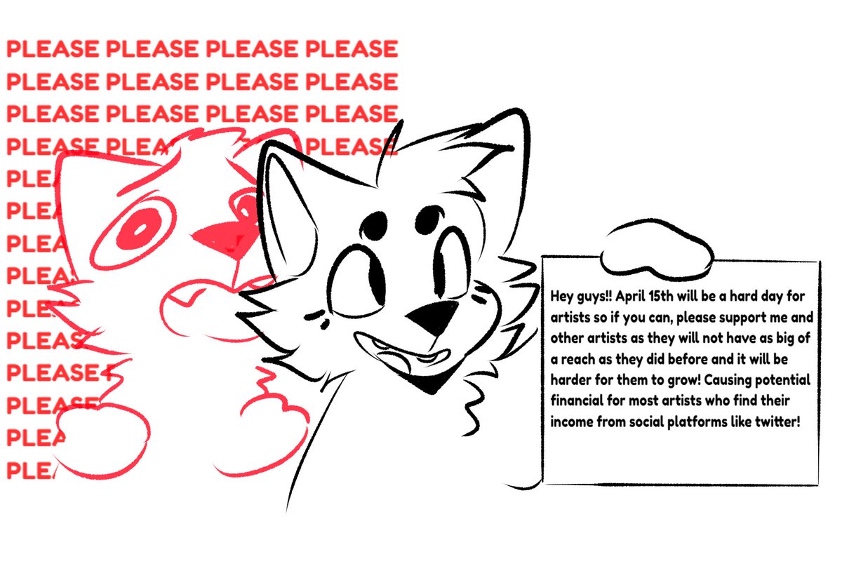 OapaKorgs's tweet photo. April 15th is going to be a rough first step for many artists on twitter, so ready your lists, and be prepared to switch to your following tab!! https://t.co/YWJYWmKYo0