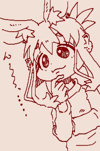 「ちかごろのらくがき1考えるうさぎ 」|うちうのイラスト