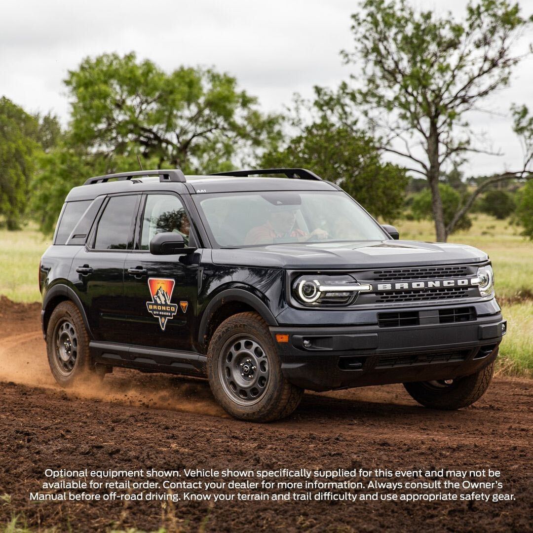 LHMFordDraper's tweet image. The trails are calling, Bronco® Sport SUV owners! Starting with the 2023 model year, every #BroncoSport owner &amp;amp; order-holder will now receive complimentary Off-Roadeo® adventure access and trail guide instruction.