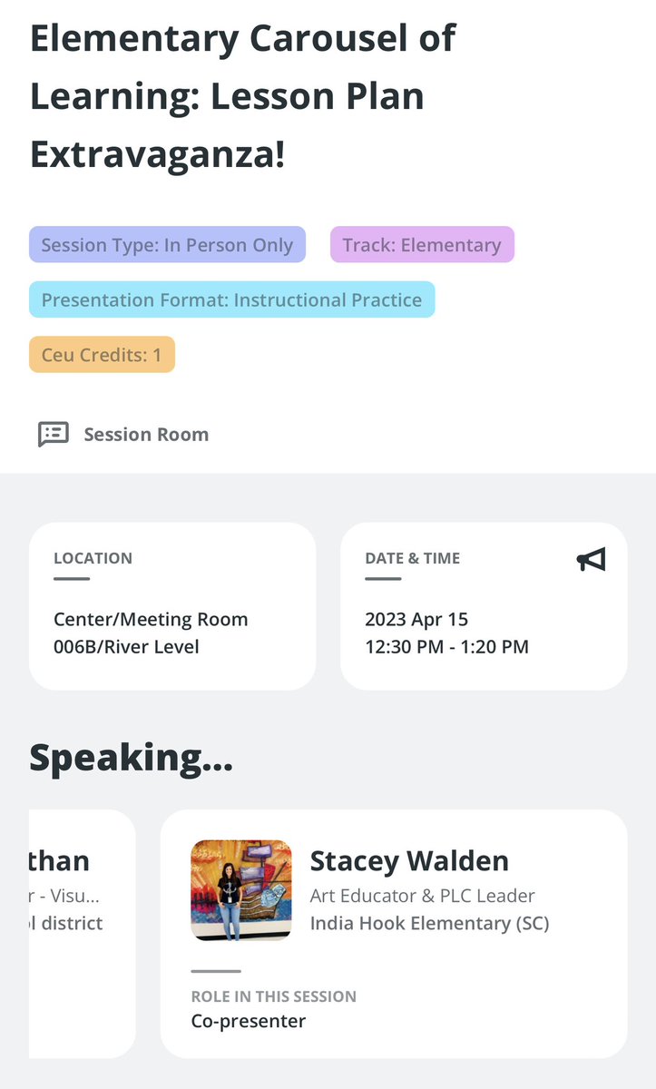 WaldenStacey's tweet photo. Who is ready for TONS of incredible elementary lesson ideas?! Check out our @NAEAElemArt sessions tomorrow👏🏼🎨 @NAEA #NAEA23 https://t.co/mrlcqsXmyY
