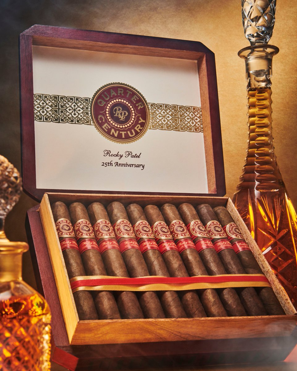 It took us a long time to create the Quarter Century by Rocky Patel. After you taste it, though, you'll realize that every ounce of hard work was worth the effort.

#rockypatelcigars #cigarlounge #cigarculture #cigarjourney #stogie #cigarsocialclub #premiumtobacco