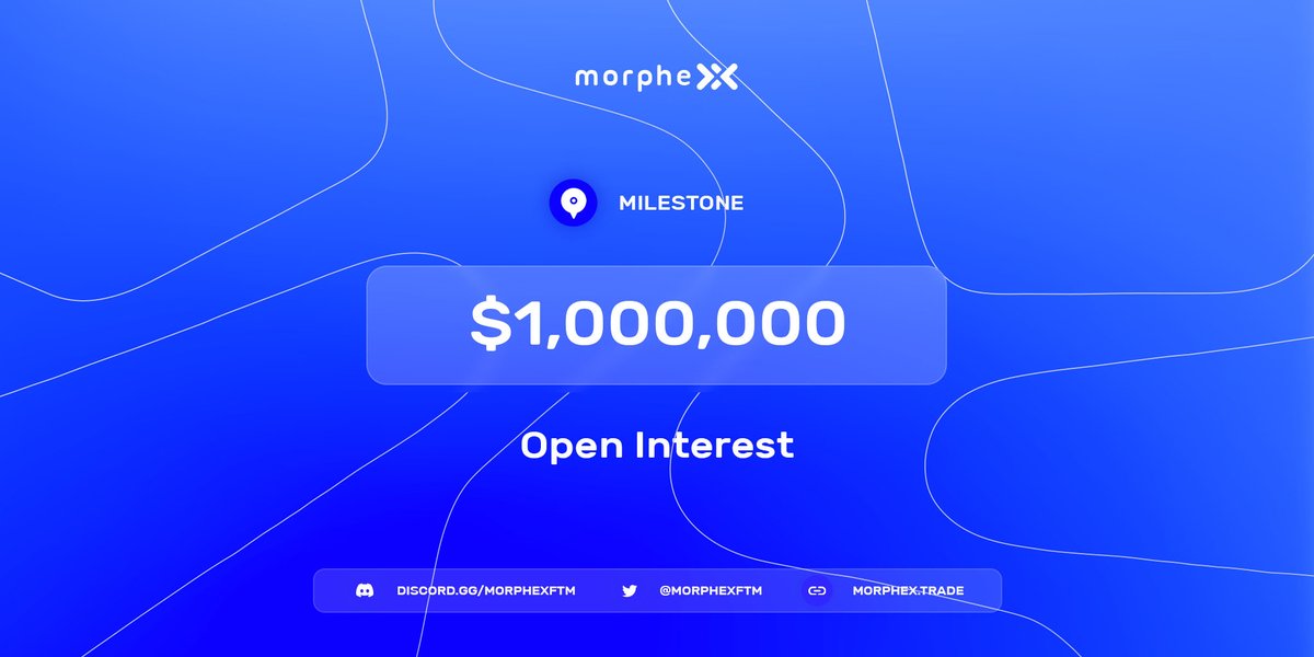 This marks the first time that the open interest on #Morphex has exceeded $1,000,000!

Maybe there's something traders like about our fully customized UI, sub-second price updates from 200+ data sources powered by <a href="/PythNetwork/">Pyth Network 🔮</a>, or dedicated team that delivers consistent updates