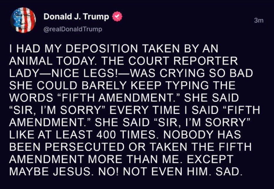 There are people who *ACTUALLY* believe that we're afraid of the guy who thinks he was persecuted worse than Jesus, who was crucified.

I say bring on Diaper Donnie.
"Will be wild."